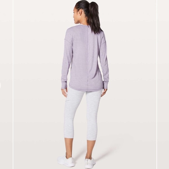 Lululemon Meant To Move Long Sleeve Shirt Heathered Dusty Dawn size 4 - Picture 2 of 10